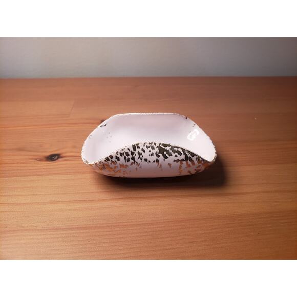 Antique French Porcelain Pink & Gold Jewelry Catch All. - Picture 2 of 5